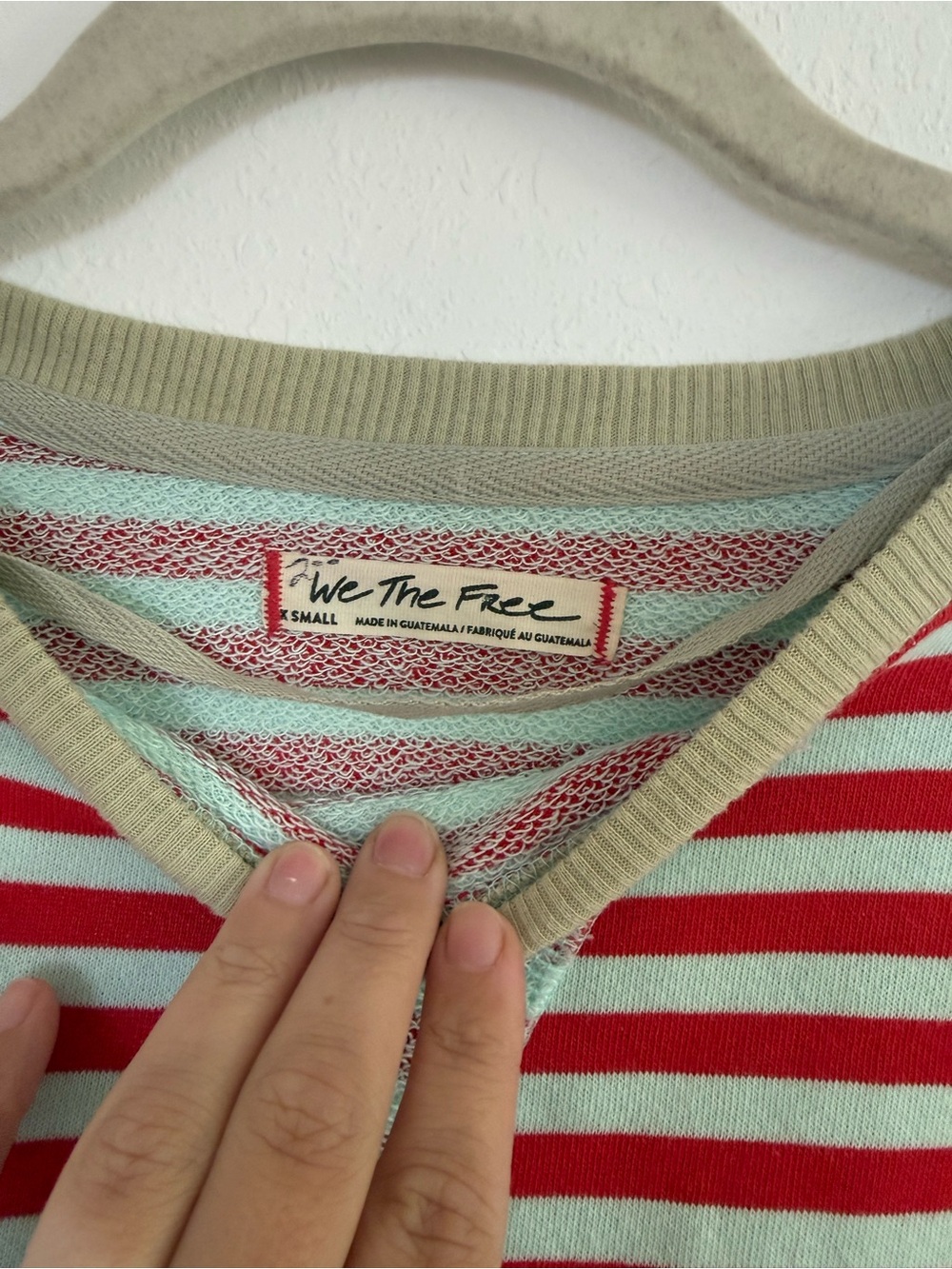 Free People We The Free Classic Striped Oversized Crewneck Sweatshirt Pullover - Picture 4 of 8